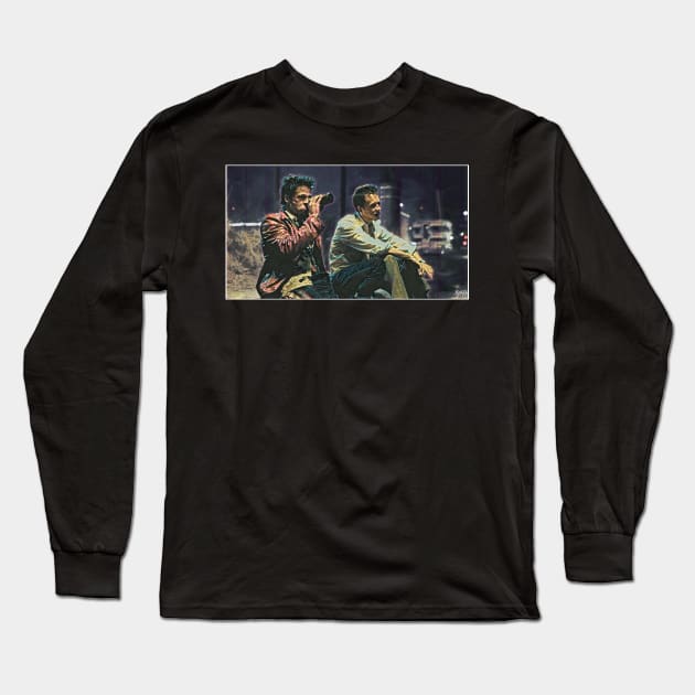 Boys Night Out Long Sleeve T-Shirt by Bobby Zeik Art